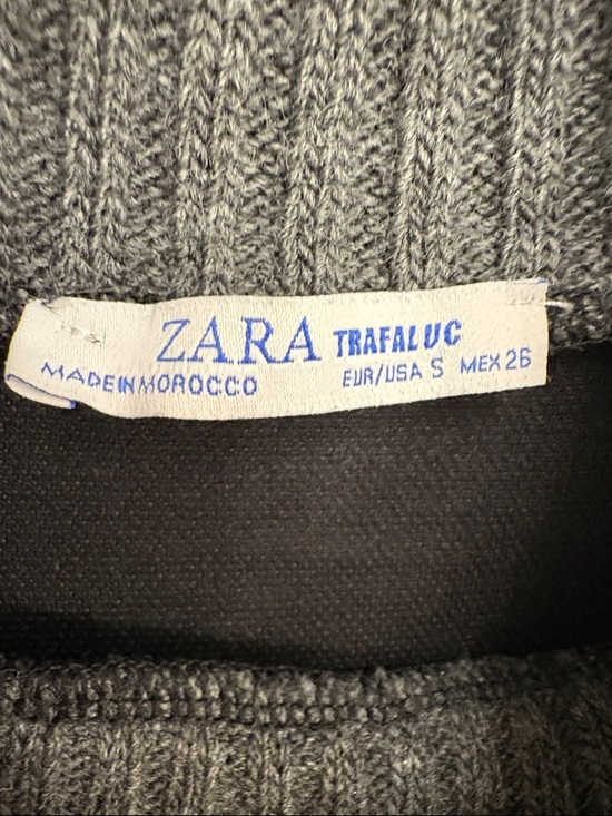 Zara Dresses & Skirts - Vintage Zara Gray and Black Knit Dress